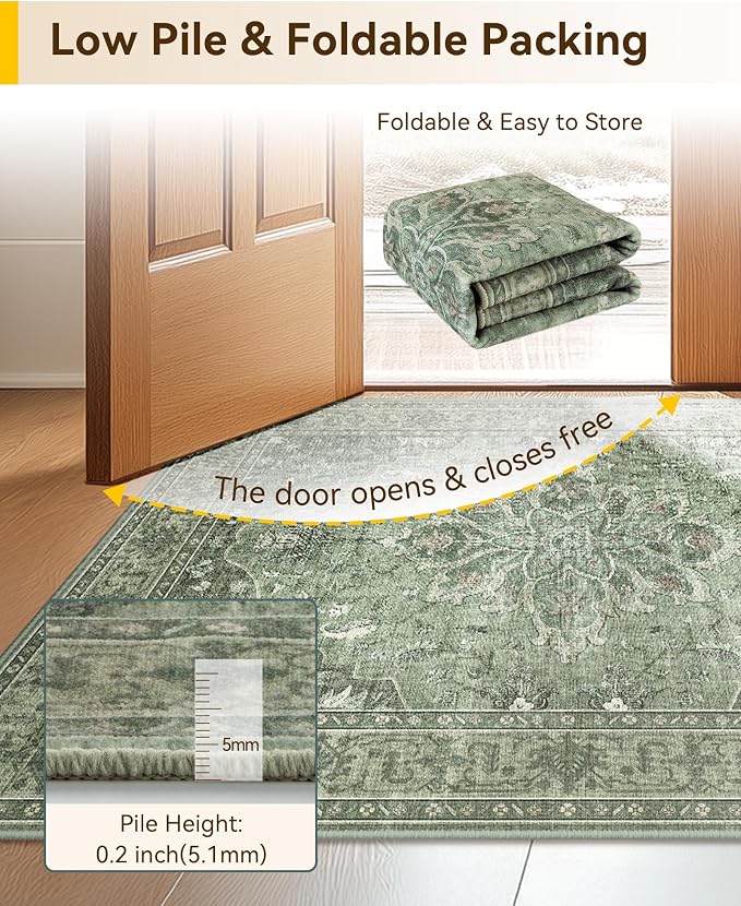 RELEANY Area Rugs 2'x4' Kitchen Rugs Entry Rug Small Rugs - Image 4