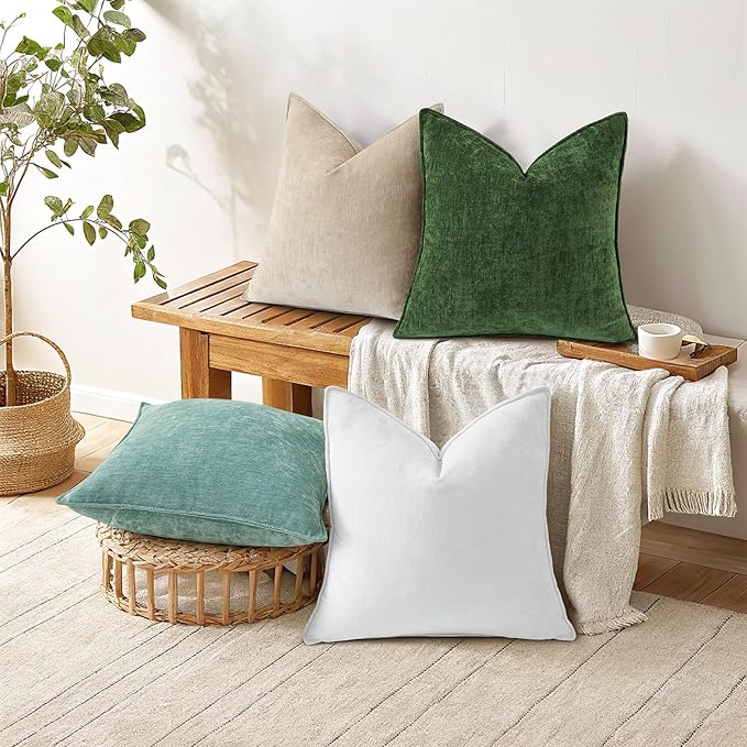 decorUhome Summer Couch Throw Pillow Covers 20x20 Set of 2, Decorative Soft - Image 6
