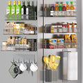 Magnetic Spice Rack for Refrigerator, 10 Pack 100% Metal Strong Magnet Shelf by DTUQYX