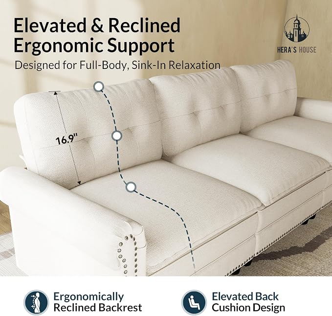 HERA'S HOUSE 3 Pieces Modular Sectional Sofa Sets, Oversized Couch Set - Image 9