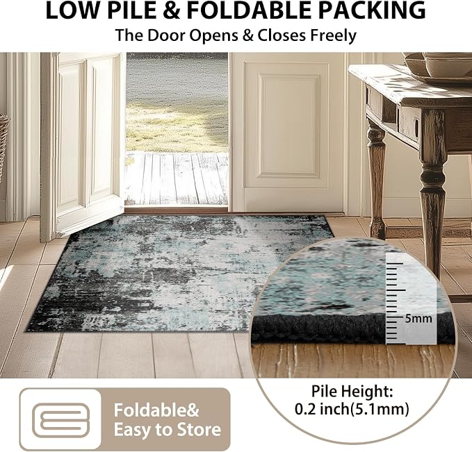 RELEANY Washable Area Rugs 5'x8' Non-Slip Modern Abstract Soft - Image 6