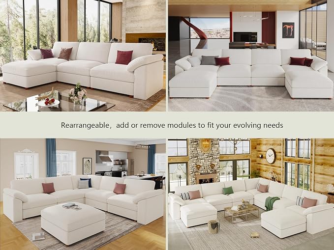 EASE MOOSE Extra Large Modular Sectional Sofa, Modern Oversized L Shape - Image 5