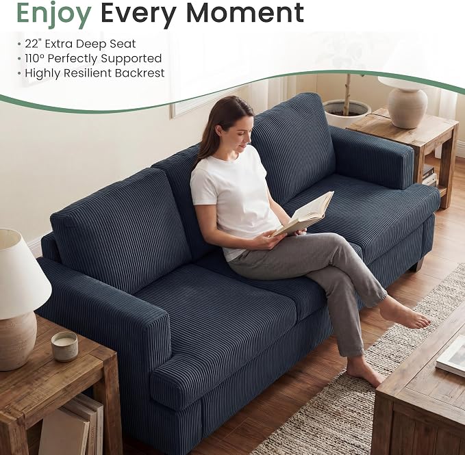 YOUDENOVA Sofa, 3 Piece Set Comfy Sofa, Loveseat & 2 3-Seater Couch - Image 4