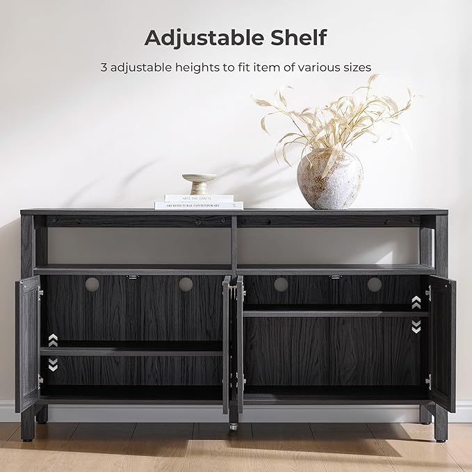 SICOTAS Rattan TV Stand for Television up to 65 Inch - Image 4