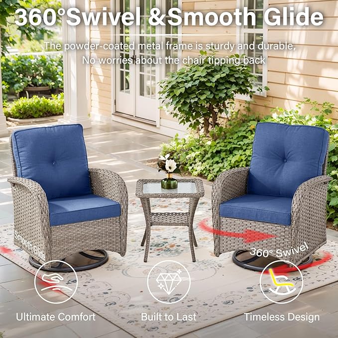 Belord 6 Pieces Wicker Patio Furniture Set - Image 4