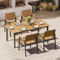 Outdoor Dining Set for 4, Patio Table and Chairs Set by Oasbira