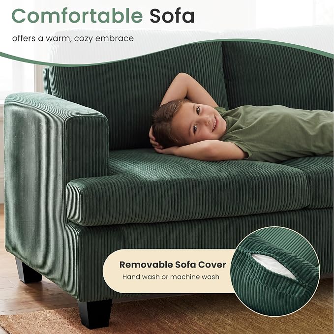 YOUDENOVA Sofa, 3 Piece Set Comfy Sofa, Loveseat & 2 3-Seater Couch - Image 5