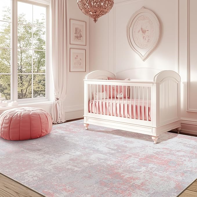 RELEANY Washable Area Rugs 6'x9' Non-Slip Modern Abstract Soft by RELEANY