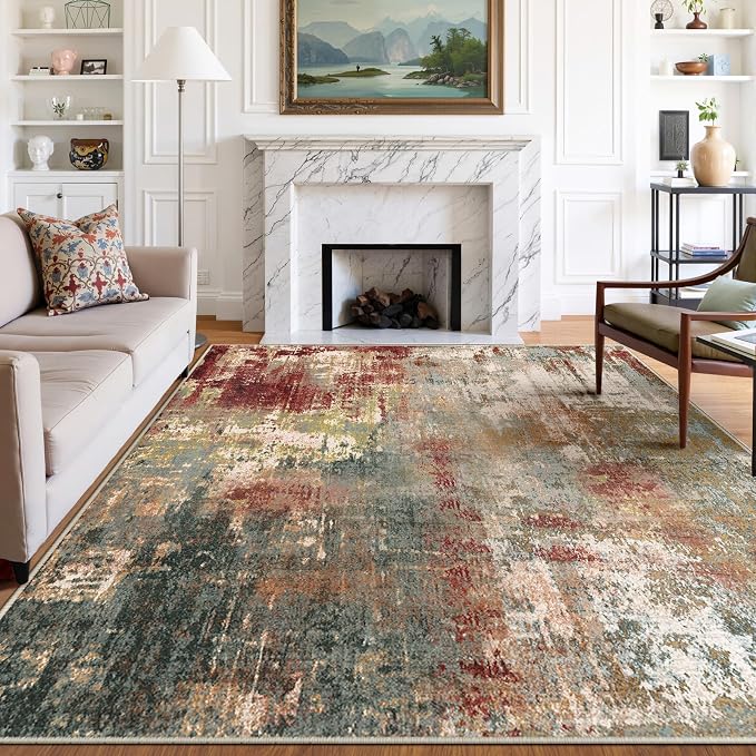 RELEANY Washable Area Rugs 5'x8' Non-Slip Modern Abstract Soft - Image 4