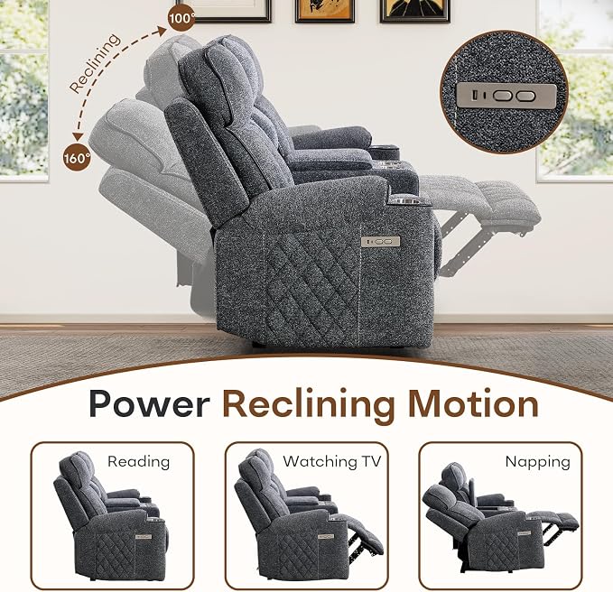 HAOMARKETS Power Oversized Reclining Sofa Couch - Image 3