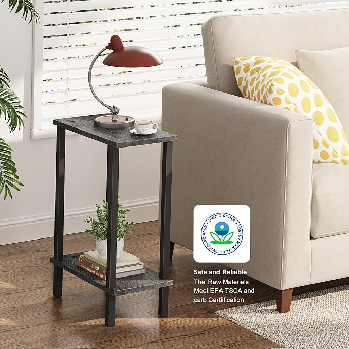 TUTOTAK Small Side Table, Narrow End Table, Skinny Sofa Table, Slim Nightstand - Image 5