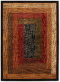Home Dynamix Vega Modern Area Rug, Geometric Black/Brown/Red 5'2"X7'2" by Home+Dynamix