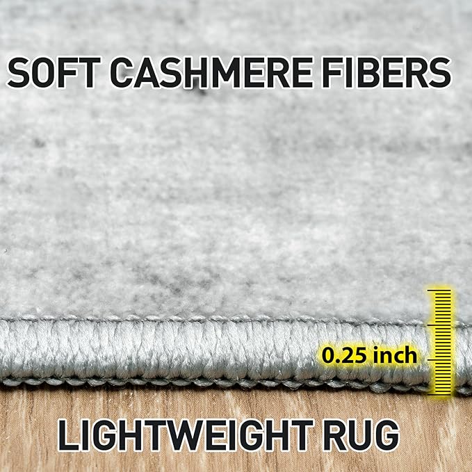 4x6 Area Rugs Washable Rug: Modern Abstract Living Room Rug Soft Anti-Skid Thin - Image 6