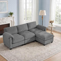 87.5'' L Shaped Modular Sectional Sofa, 3 Seater Cloud Couch by HATPPTO