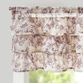jinchan Ruffled Floral Valance Linen Shabby Chic Small Window Curtain 18 Inch by JINCHAN