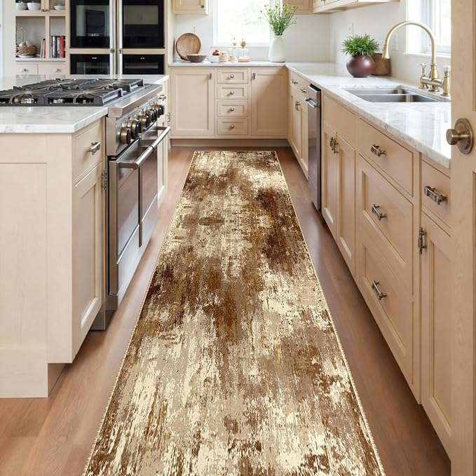 RELEANY Washable Area Rugs 2'x10' Non-Slip Modern Abstract Soft - Image 2