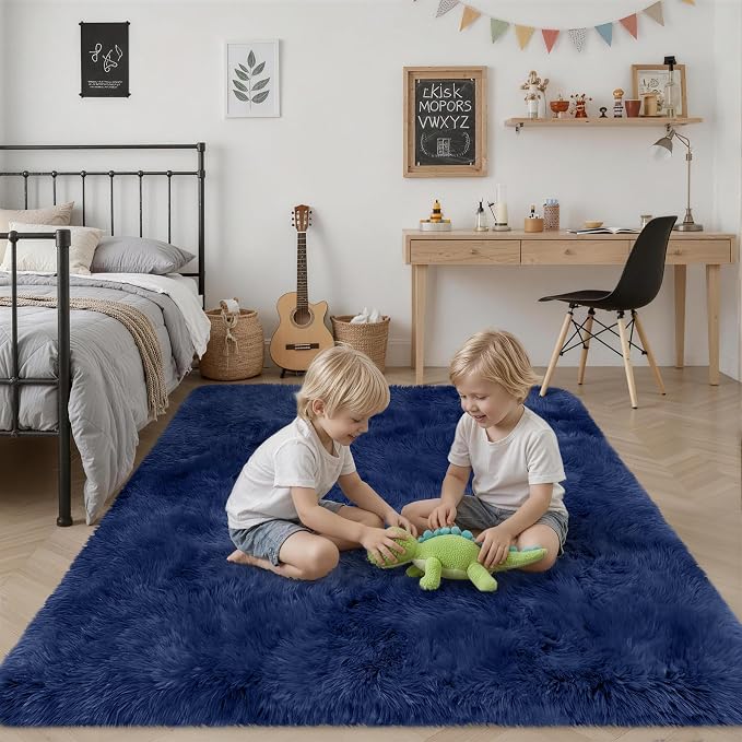 Fluffy 5x7 Area Rugs for Living Room Bedroom: Ultra Soft Shag Rug Non-Slip - Image 7