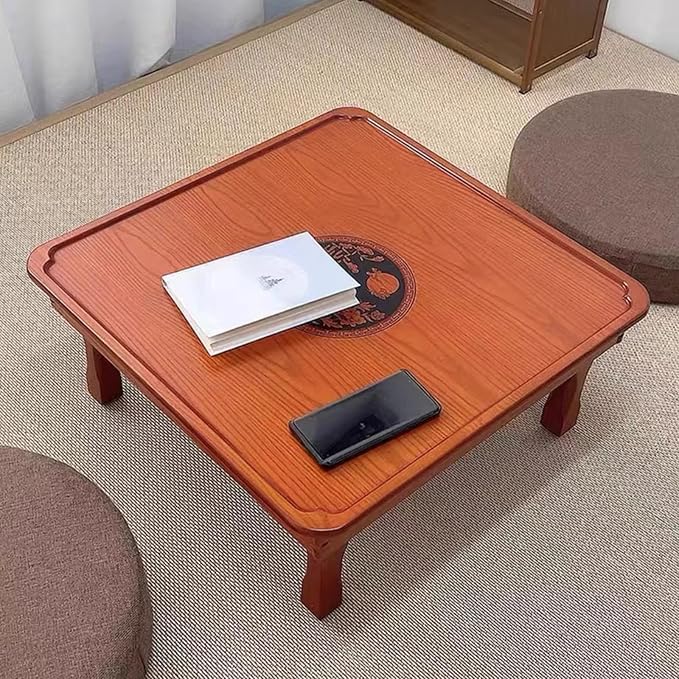 Rectangle Coffee Table, Japanese Style Solid Wood Floor Table - Image 3