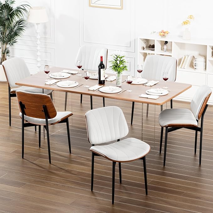 YaFiti Dining Chairs Set of 8, Dining Room and Kitchen Chairs, Mid Century - Image 7