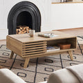 mopio Ensley Coffee Table with Storage, Mid Century Modern, Farmhouse Wood by MopioInc