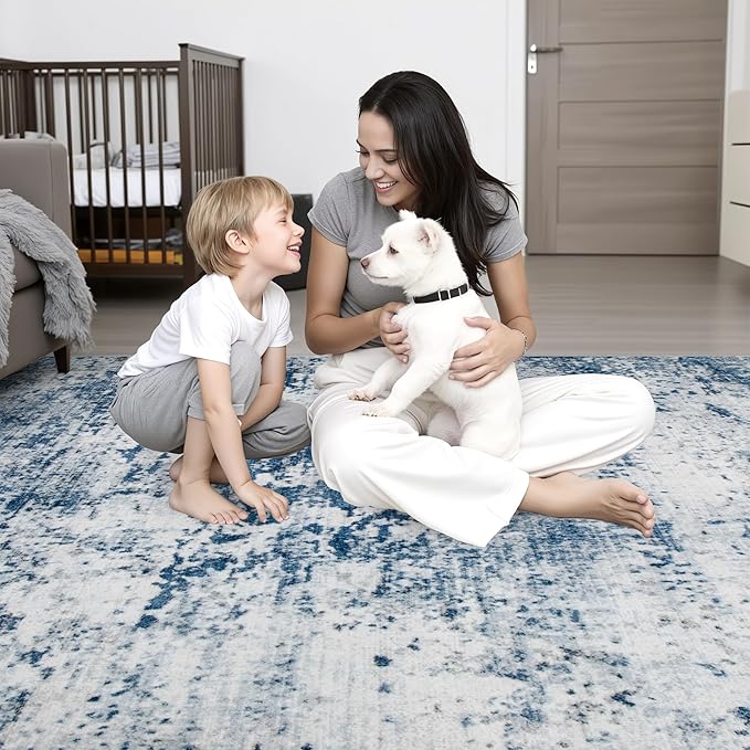 Washable Area Rug 2x3 Entryway Rug: Washable Modern Abstract Soft Thin Rug - Image 8