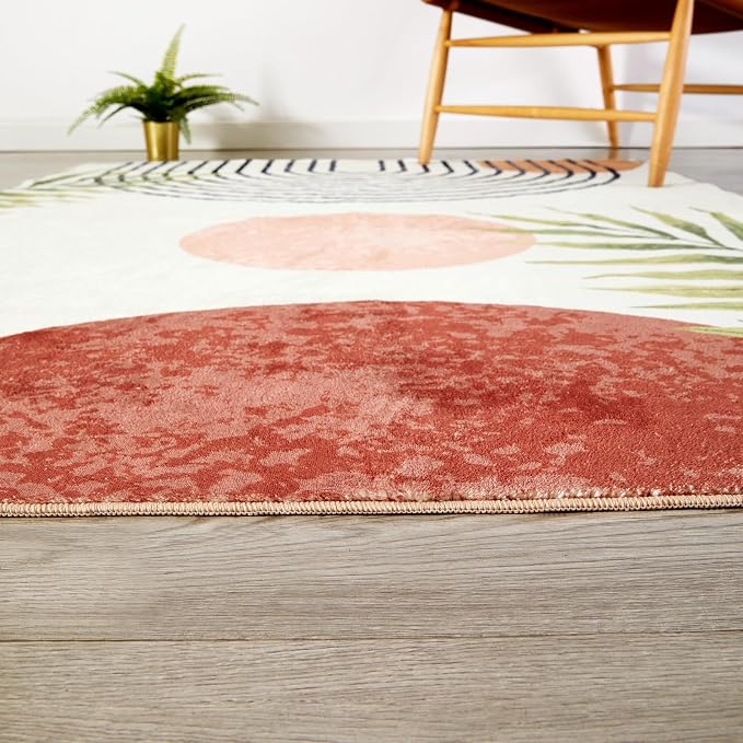 RoomTalks Boho Cute Bathroom Rugs Bath Mat Non Slip Washable, Modern Abstract - Image 8