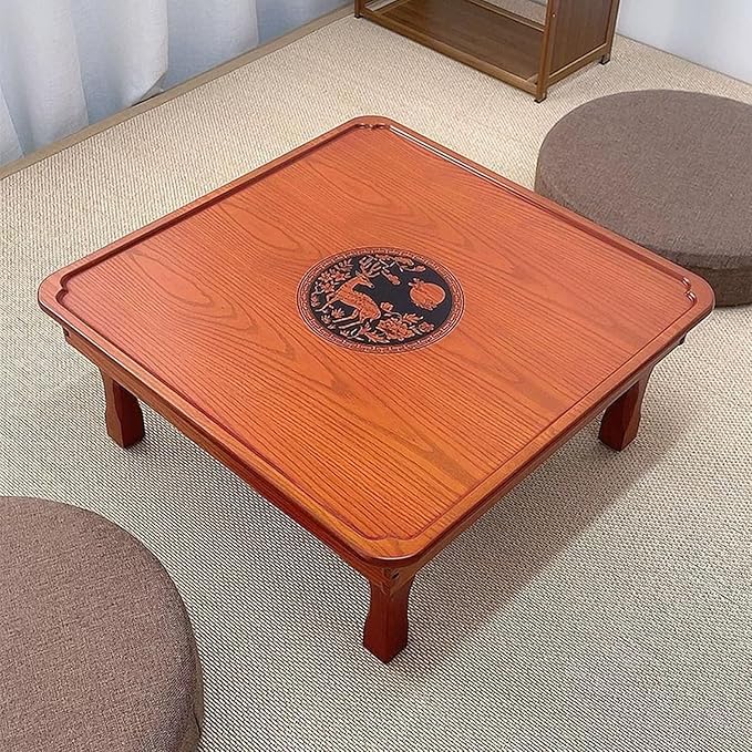 Low Coffee Table Japanese Style Solid Wood Floor Table by Unknown
