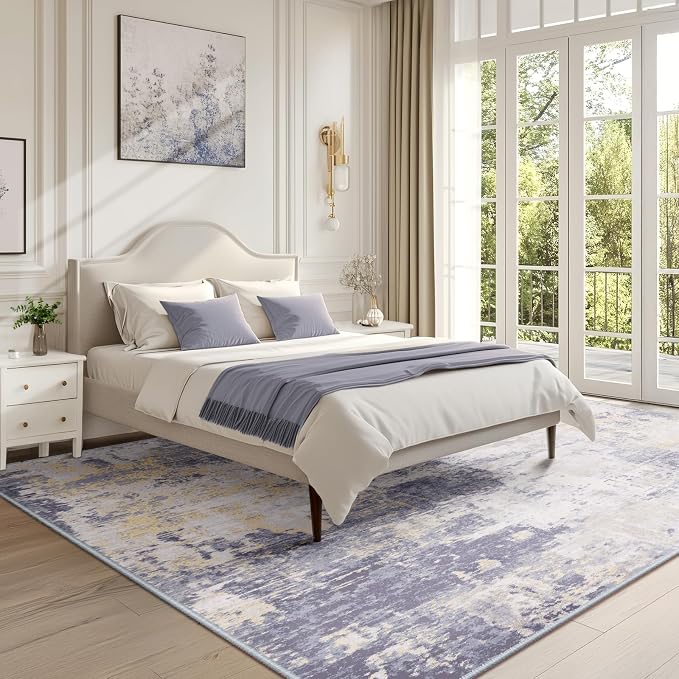 RELEANY Washable Area Rugs 6'x9' Non-Slip Modern Abstract Soft - Image 7