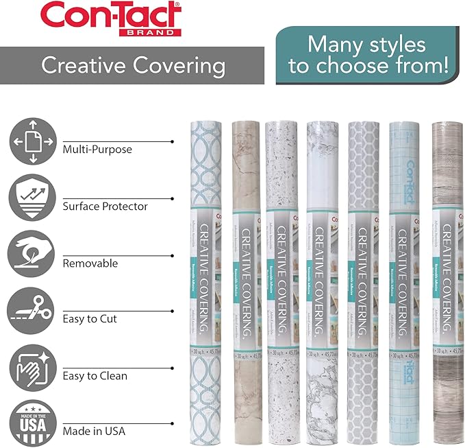 Con-Tact Brand Creative Covering, Self-Adhesive Shelf Liner, Talisman Taupe - Image 2