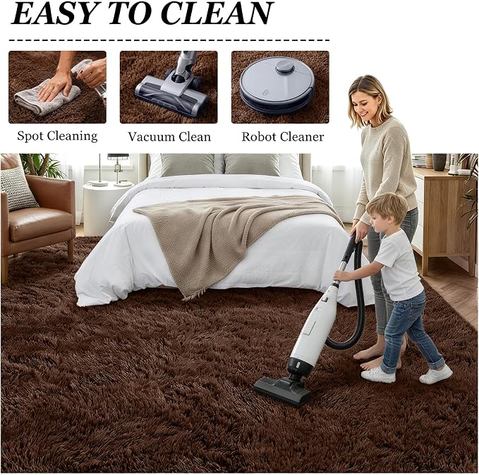 8x10 Area Rugs for Living Room Bedroom: Ultra Soft Fluffy Shag Rug Upgrade - Image 4