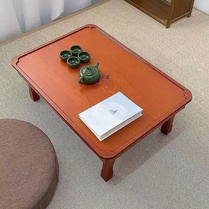 Rectangle Coffee Table, Japanese Style Solid Wood Floor Table - Image 6