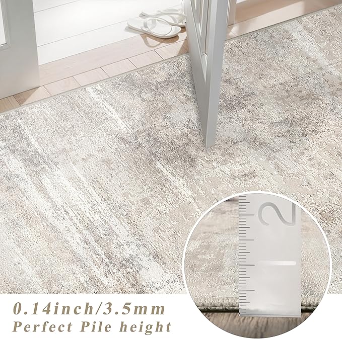 2x6 Washable Runner Rug for Kitchen: Easy-Clean Stain Resistant Carpet for - Image 6