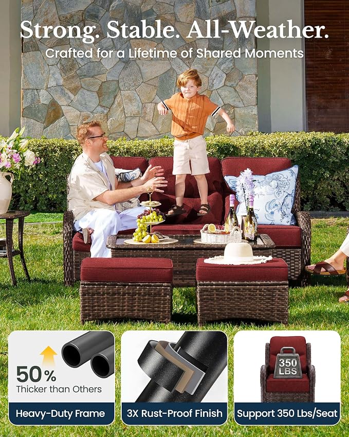 HILLGA 11-Piece Luxury Patio Furniture Set - Image 6