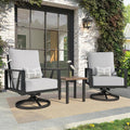 Outdoor Patio Swivel Rocking Chairs Set, Front Porch Furniture by COMLAXFIELD
