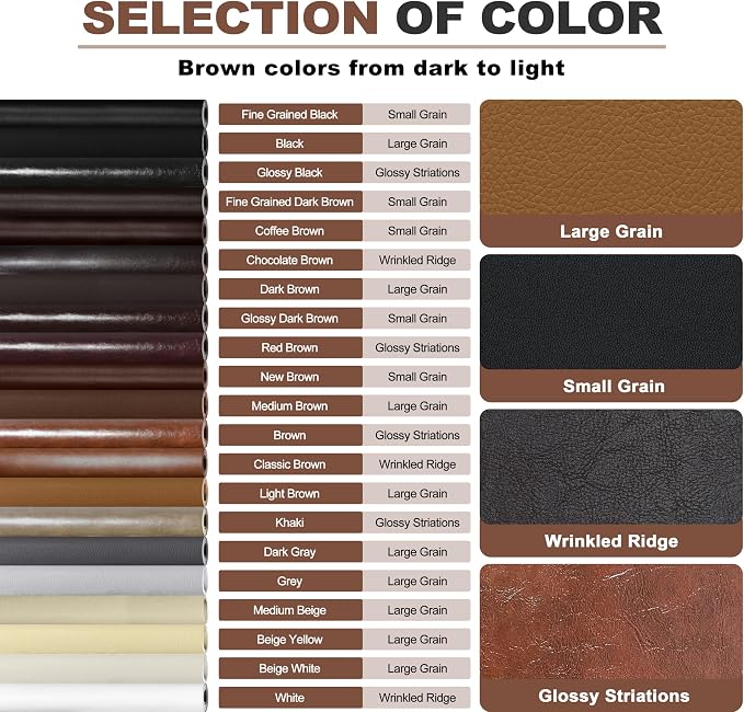 KING MOUNTAIN Leather Repair Patch, 16 x 60 Inches self Adhesive Leather Repair - Image 8