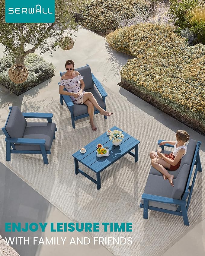 SERWALL HDPE Outdoor Couch Set of 2 - Image 9
