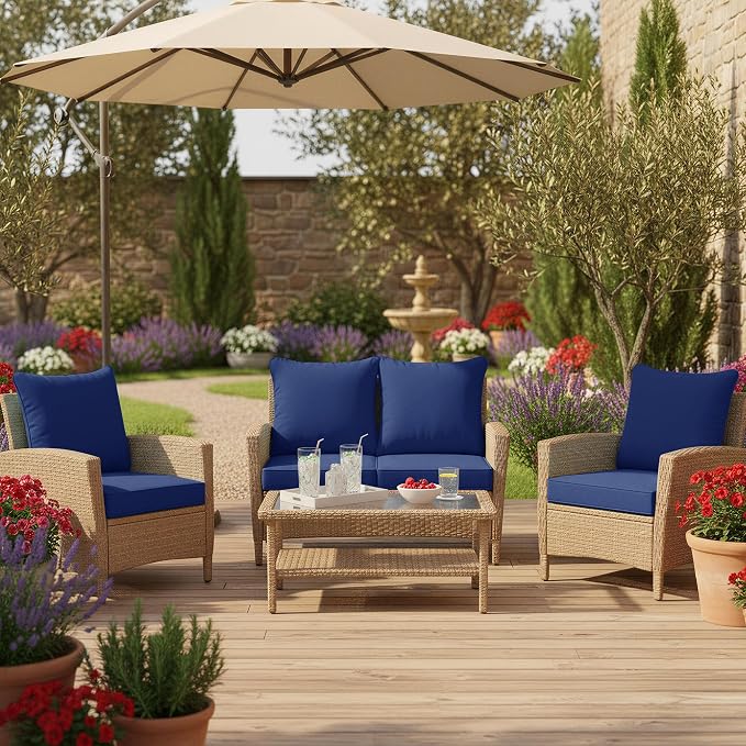 Summsun Outdoor Cushions for Patio Furniture 24 x 24 Inch, Double-Sided - Image 8