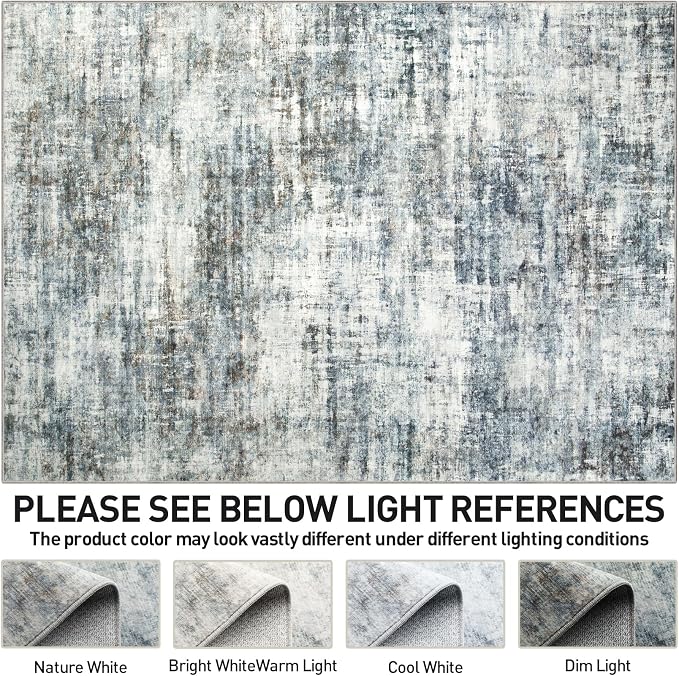 6x9 Area Rugs Washable Rug: Large Modern Abstract Living Room Rug Soft - Image 7