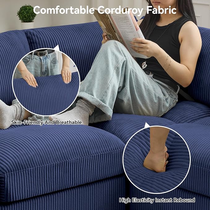 114'' U-Shaped Sectional Couch - Image 4
