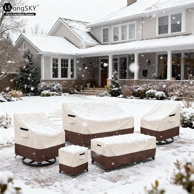 Outdoor 2-Seater Loveseat Cover, Patio Sofa Covers Fits up to 58W x 32.5D x 31H - Image 8