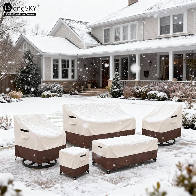 Outdoor Swivel Chair Cover 2 Pack, 100% Waterproof Heavy Duty Patio Chair Covers - Image 7