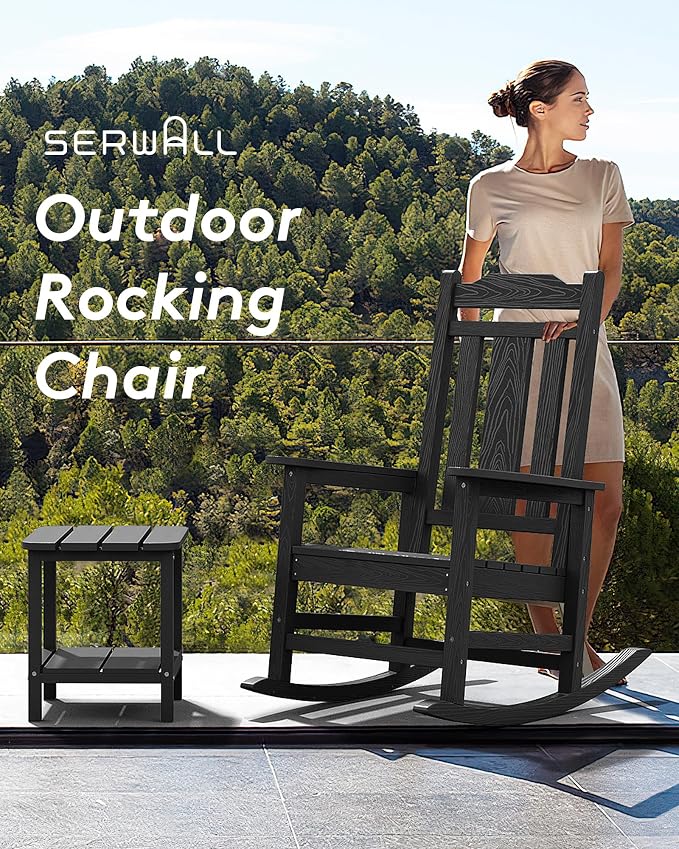 SERWALL HDPE Outdoor Rocking Chair - Image 5