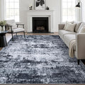 9x12 Area Rug Living Room Rug: Washable Modern Abstract Soft Thin Rug Indoor by FXRHLP