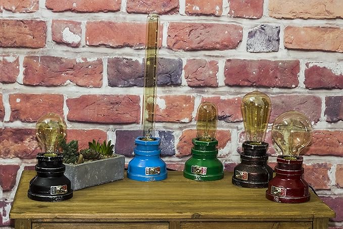 Loft Style Lamp, Corporal Green Steampunk Industrial Vintage Style, Water Pipe - Image 2