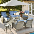ovios 7-Piece Patio Furniture Set, Outdoor Wicker Sofa by OVIOS