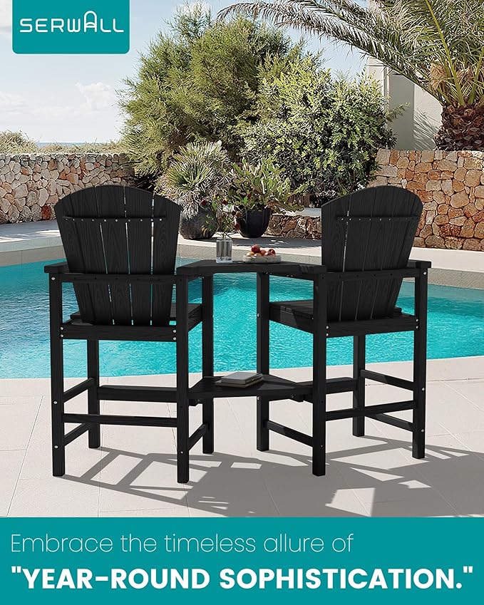 SERWALL Tall Adirondack Chairs Set of 4 - Image 6