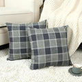Stellhome Pack of 2 Faux Linen Buffalo Check Throw Pillow Covers, Farmhouse by Stellhome