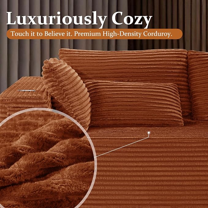 37" Cloud Sectional Couch Ottoman - Image 8