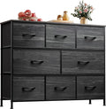 WLIVE 8 Drawer Dresser for Bedroom, Fabric Black Dresser by WLIVE