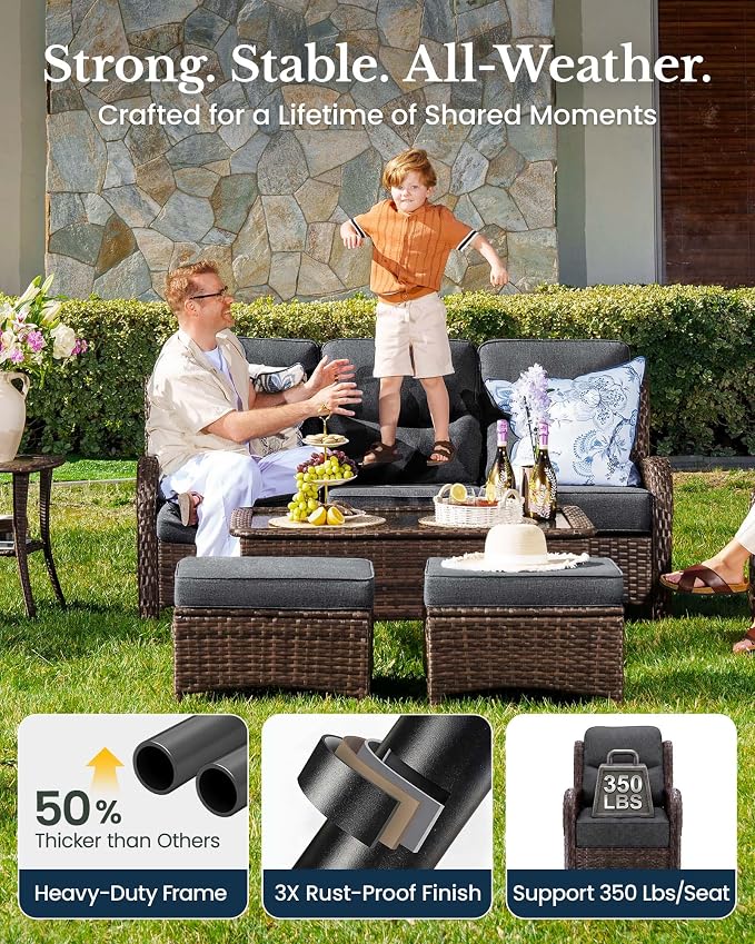HILLGA 11-Piece Luxury Patio Furniture Set - Image 6